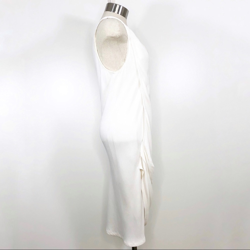 HELMUT LANG Relic Side Twist Crepe Draped Dress - Picture 7 of 12